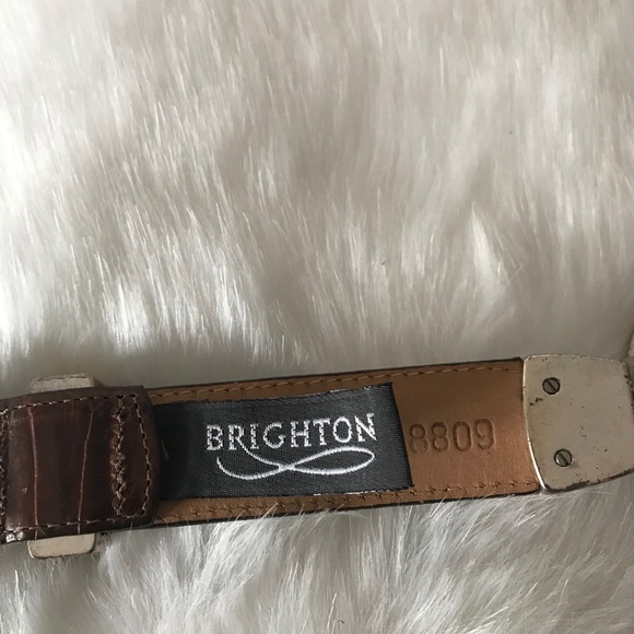 Brighton silver and leather belt sz L main image 10